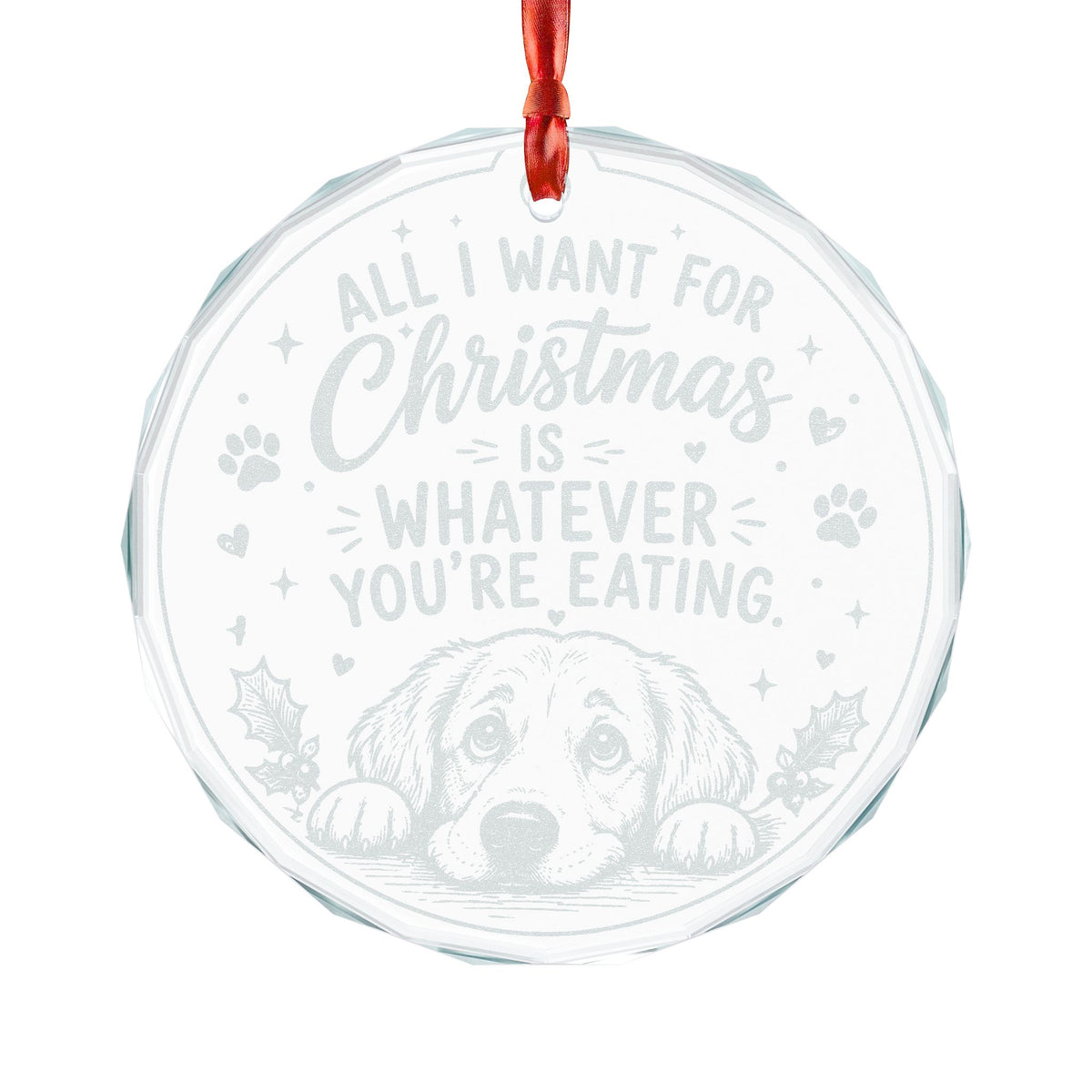 Pampered Paw Engraved Ornament