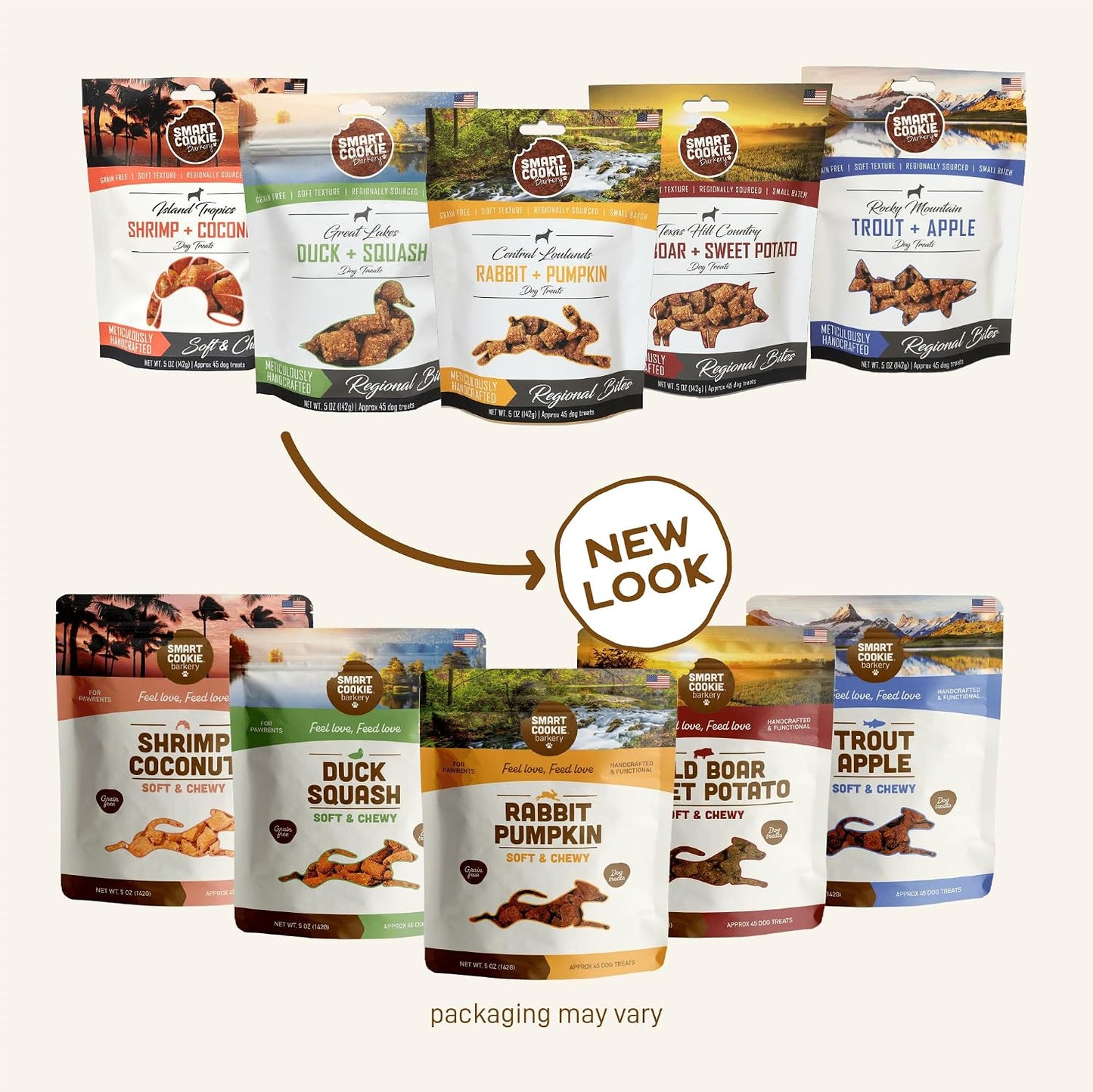 All Natural Soft Dog Treats - 5 Flavor Variety Pack (5Oz Each) - Healthy Dog Treats for Dogs & Puppies with Allergies, Sensitive Stomachs - Chewy, Grain Free, Made in USA