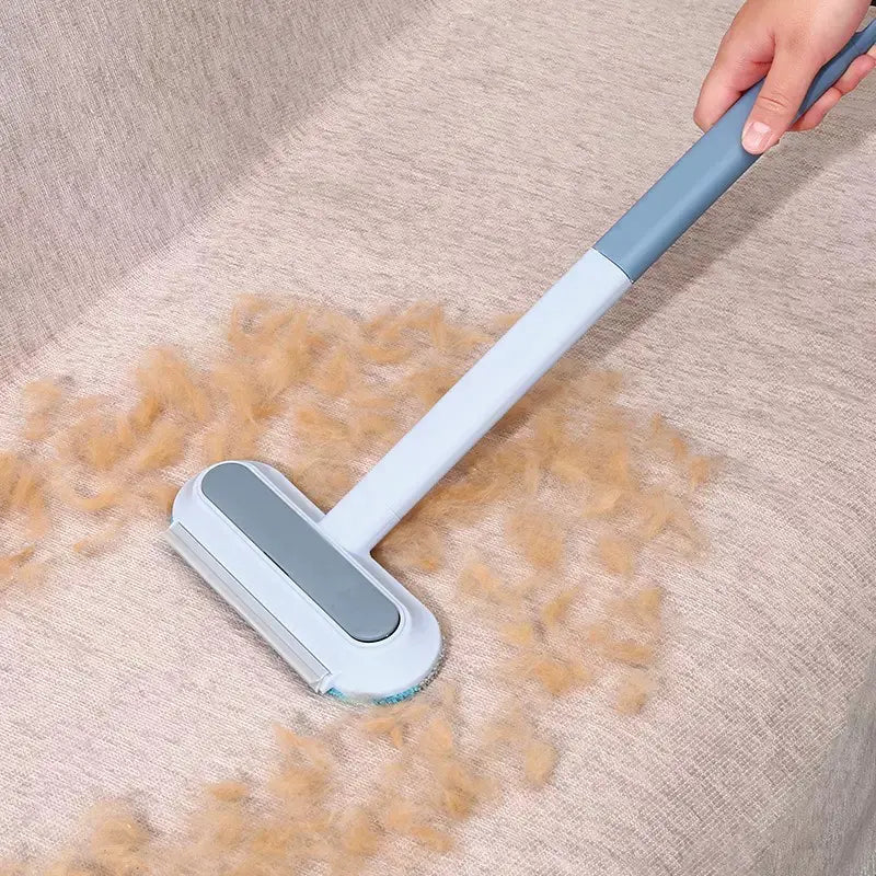 4-in-1 Pet Hair Removal Tool - Multi-Functional, Reusable Lint Cleaner with Extra Long Handle for Efficient Removal of Dog and Cat Hair from Furniture, Carpets, Clothing, Bedding, Cars, and Windows