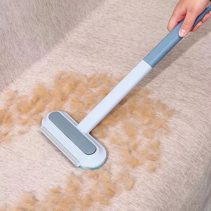 4-in-1 Pet Hair Removal Tool - Multi-Functional, Reusable Lint Cleaner with Extra Long Handle for Efficient Removal of Dog and Cat Hair from Furniture, Carpets, Clothing, Bedding, Cars, and Windows