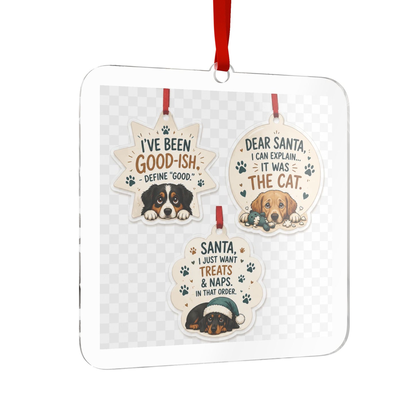Pampered Paw Acrylic Ornament