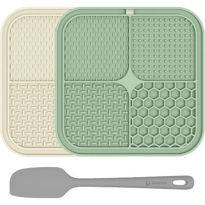 2 Pack Lick Mat for Dogs,Cats,Upgraded 8.58.5 Inches Licking Mats with Suction Cups,Slow Feeder Licking Pad for and Boredom Reducer,Suitable for Set 8