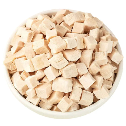 Helety Pet Premium Freeze-Dried Chicken Breast Cubes - 100% Pure Natural Single-Ingredient High-Protein Dog Treats, Food Topper & Training Reward for Dogs