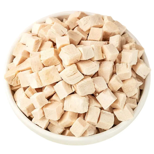 Helety Pet Premium Freeze-Dried Chicken Breast Cubes - 100% Pure Natural Single-Ingredient High-Protein Dog Treats, Food Topper & Training Reward for Dogs