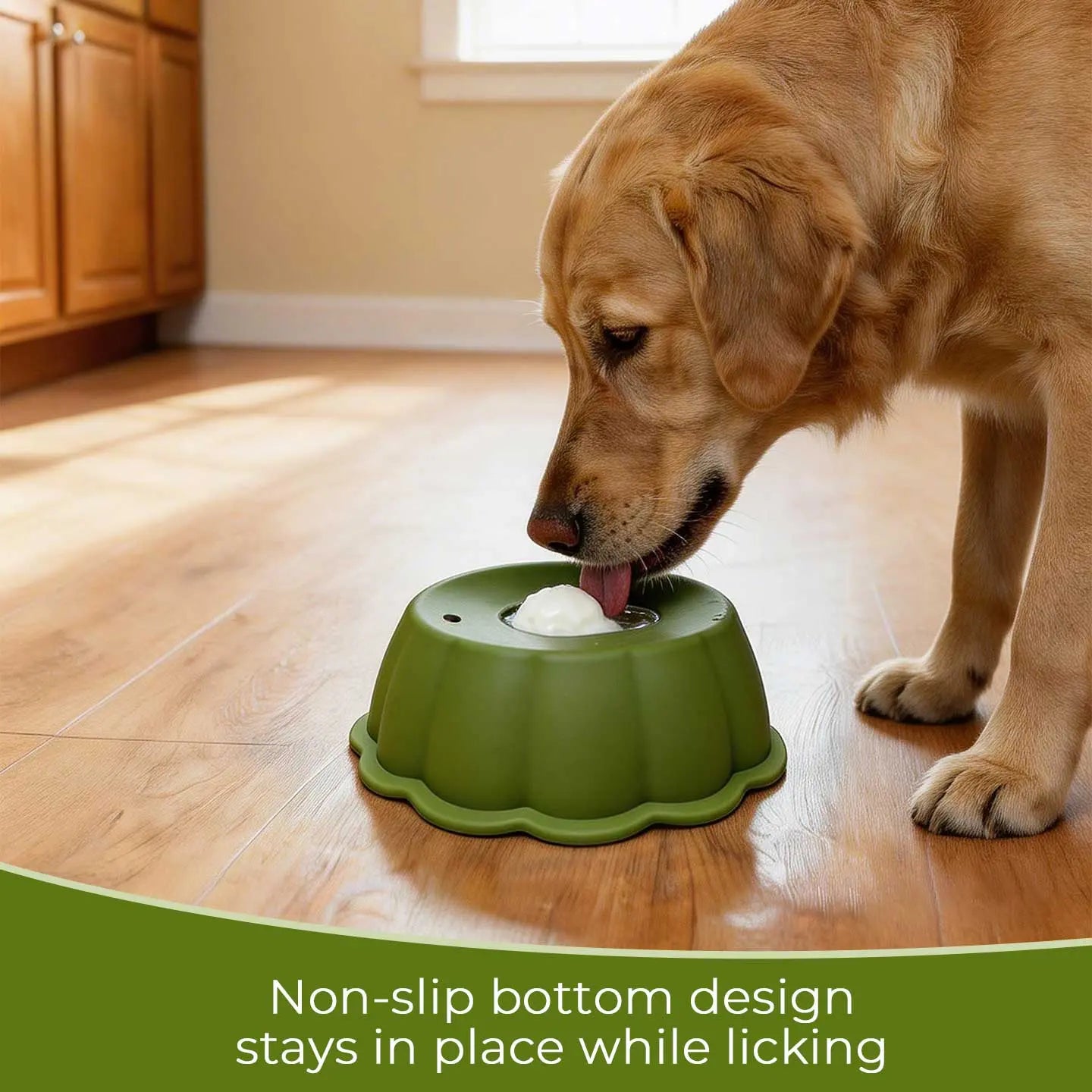 BOMUU Dog Liquid Slow Feeder and Lick Bowl with Ball for Oral Hygiene and Tongue Cleaning, Mess-Free Yogurt and Water Bowl for Enhanced Pet Enrichment