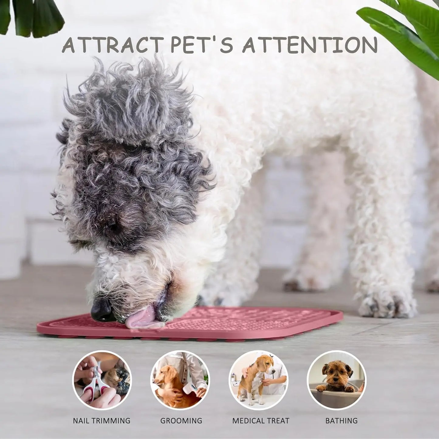 2 Pack Lick Mat for Dogs,Cats,Upgraded 8.58.5 Inches Licking Mats with Suction Cups,Slow Feeder Licking Pad for and Boredom Reducer,Suitable for Set 8