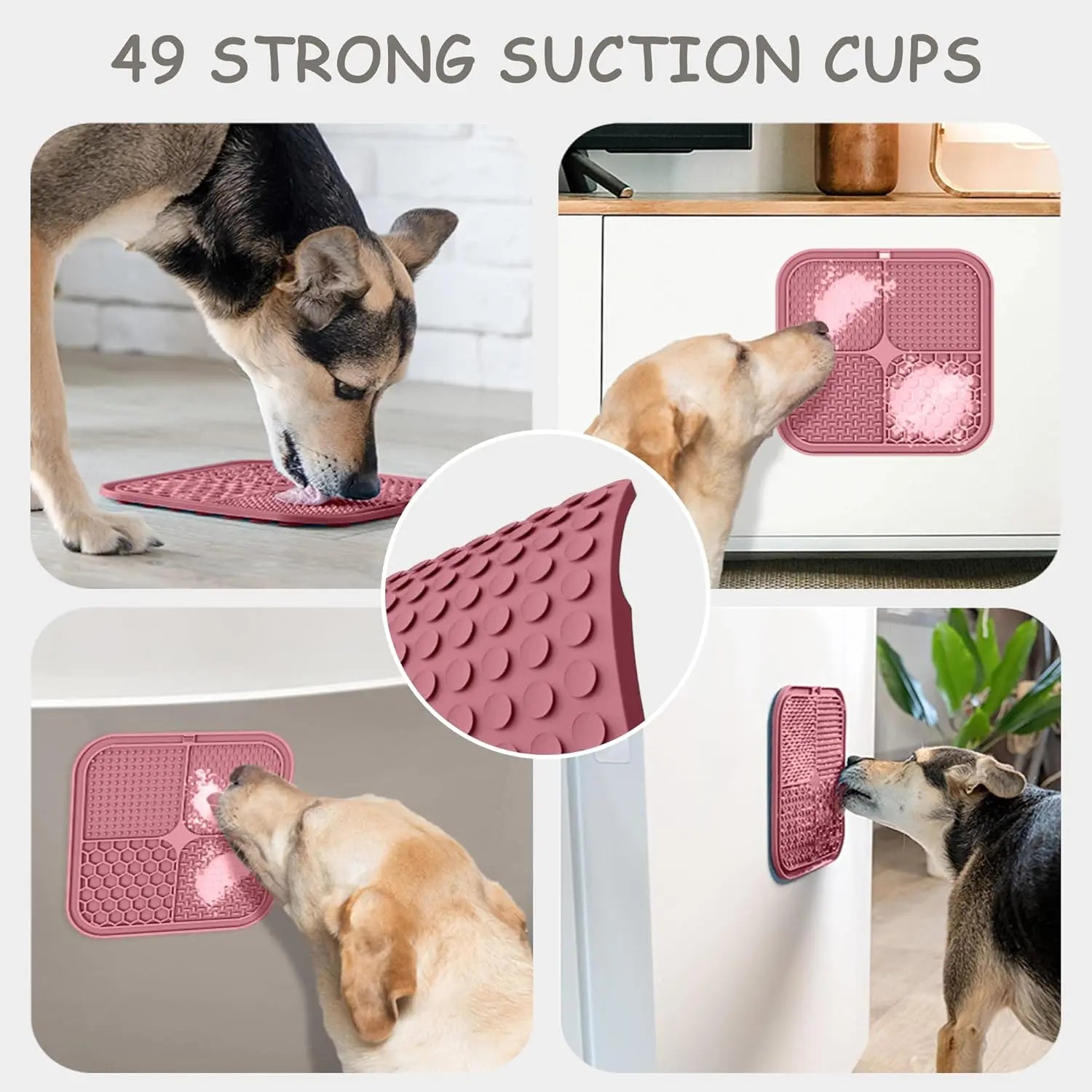 2 Pack Lick Mat for Dogs,Cats,Upgraded 8.58.5 Inches Licking Mats with Suction Cups,Slow Feeder Licking Pad for and Boredom Reducer,Suitable for Set 8