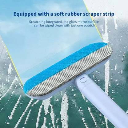 4-in-1 Pet Hair Removal Tool - Multi-Functional, Reusable Lint Cleaner with Extra Long Handle for Efficient Removal of Dog and Cat Hair from Furniture, Carpets, Clothing, Bedding, Cars, and Windows