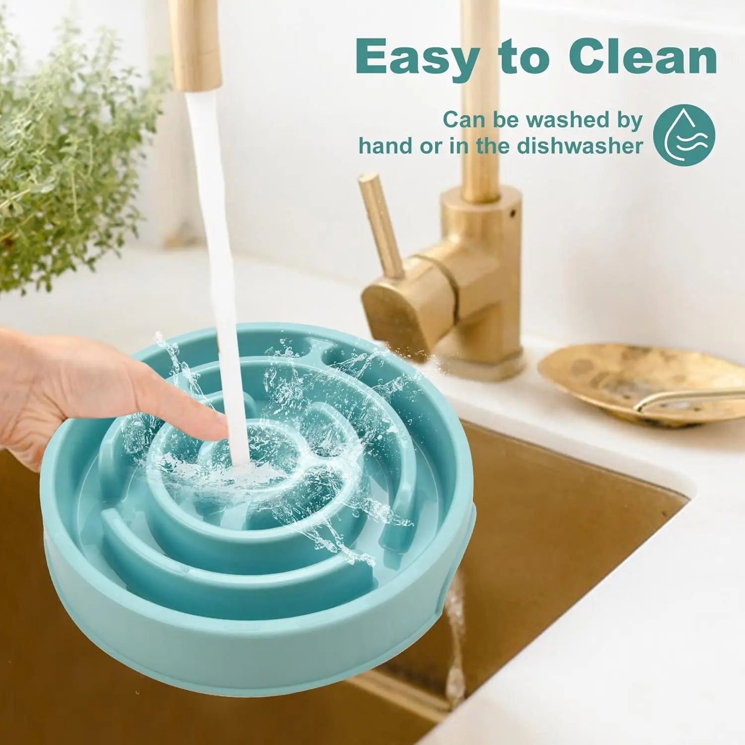 Plastic Dog Slow Feeder Bowl with Anti-Choke Design for Safe Eating, Puzzle Snack Bowl to Protect Neck, Essential Pet Feeding Accessory