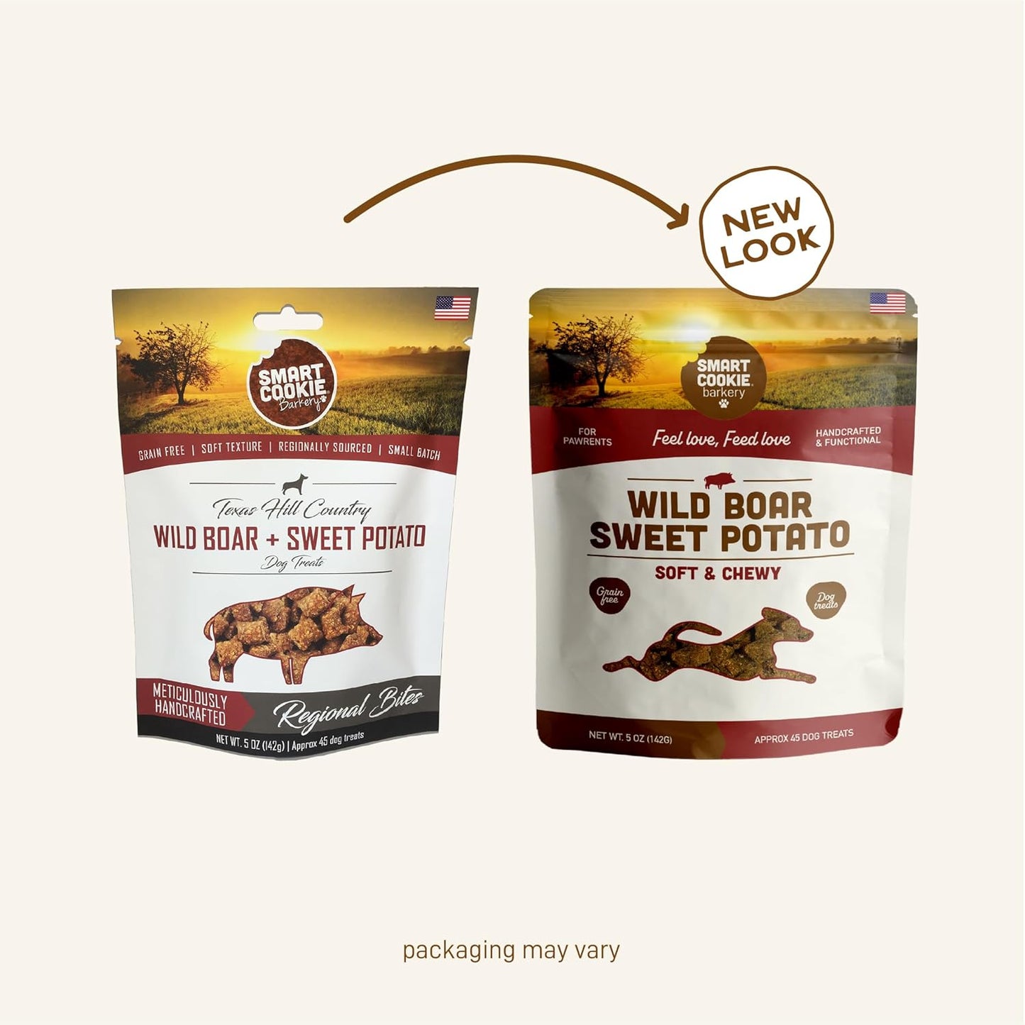 All Natural Dog Treats - Wild Boar & Sweet Potato - Training Treats for Dogs with Allergies, Sensitive Stomachs - Soft Dog Treats, Chewy, Grain Free, Human-Grade, Made in USA - 5Oz Bag
