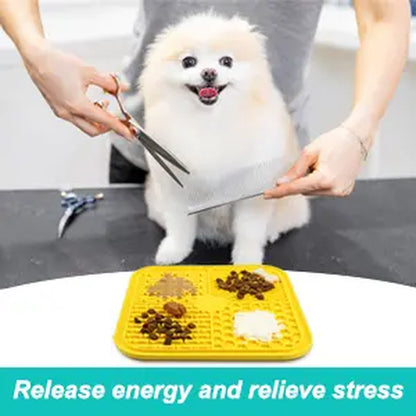 Licking Mat for Dogs and Cats, 2 Pack Lick Pad with Suction Cups for Keep Busy and Entertained, Dog Enrichment Toys for Reduce Boredom and Mental Stimulation