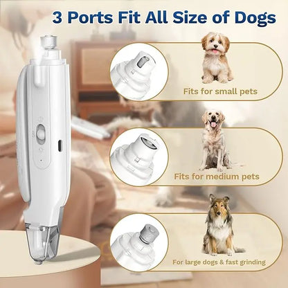 2-in-1 Rechargeable LED Pet Nail Clipper and Grinder with Quick Sensor, Protective Guard, and Nail File for Cats, Dogs, and Rabbits