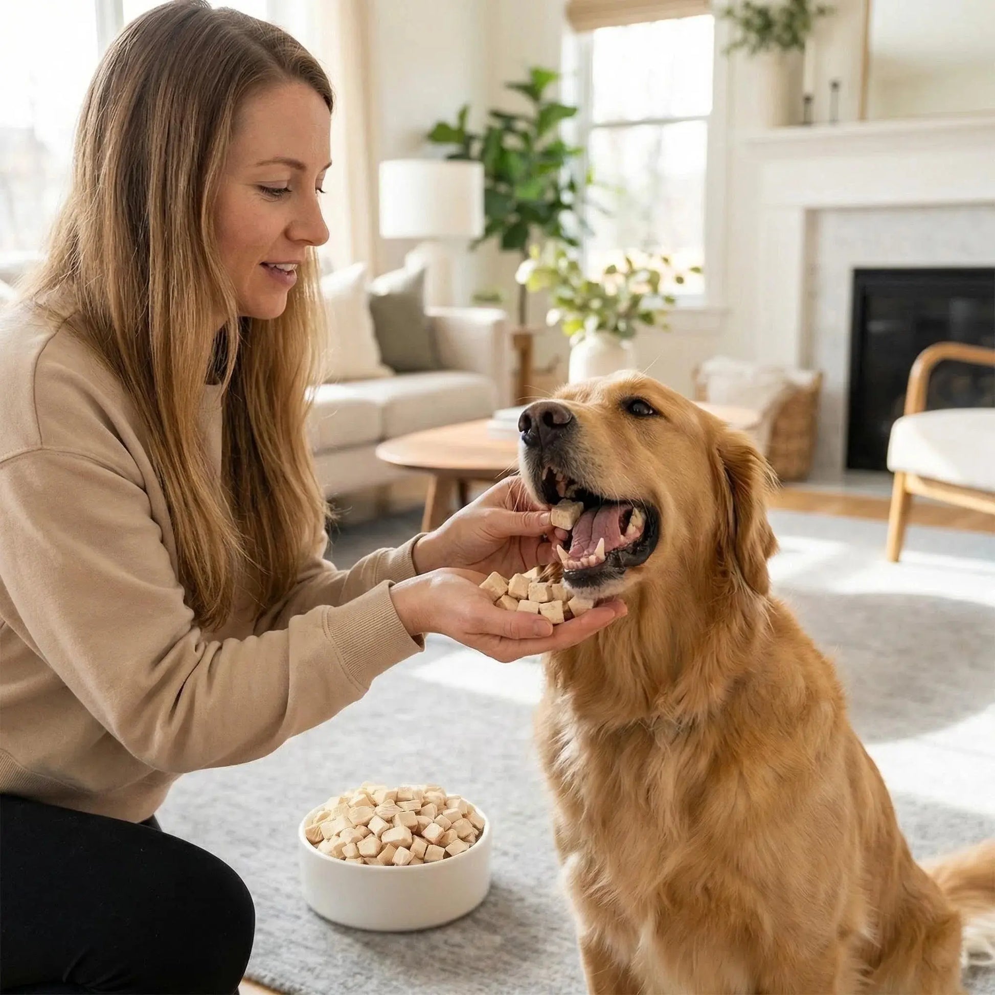 Helety Pet Premium Freeze-Dried Chicken Breast Cubes - 100% Pure Natural Single-Ingredient High-Protein Dog Treats, Food Topper & Training Reward for Dogs