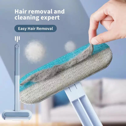 4-in-1 Pet Hair Removal Tool - Multi-Functional, Reusable Lint Cleaner with Extra Long Handle for Efficient Removal of Dog and Cat Hair from Furniture, Carpets, Clothing, Bedding, Cars, and Windows