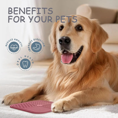 2 Pack Lick Mat for Dogs,Cats,Upgraded 8.58.5 Inches Licking Mats with Suction Cups,Slow Feeder Licking Pad for and Boredom Reducer,Suitable for Set 8