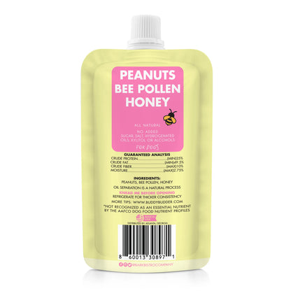 2Pk Beehive Buzz Buddy Budder, All Natural Dog Peanut Butter, Perfect for Enrichment, Treating, Training, Traveling