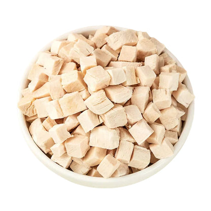 Helety Pet Premium Freeze-Dried Chicken Breast Cubes - 100% Pure Natural Single-Ingredient High-Protein Dog Treats, Food Topper & Training Reward for Dogs