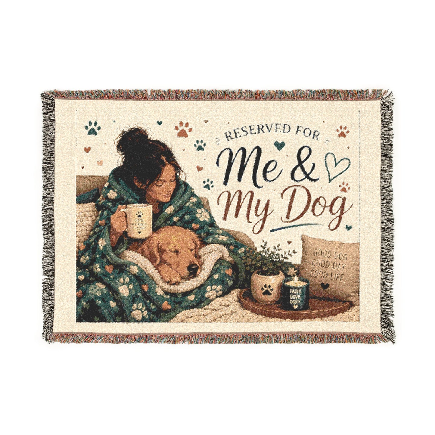 Pampered Paw Woven Blanket