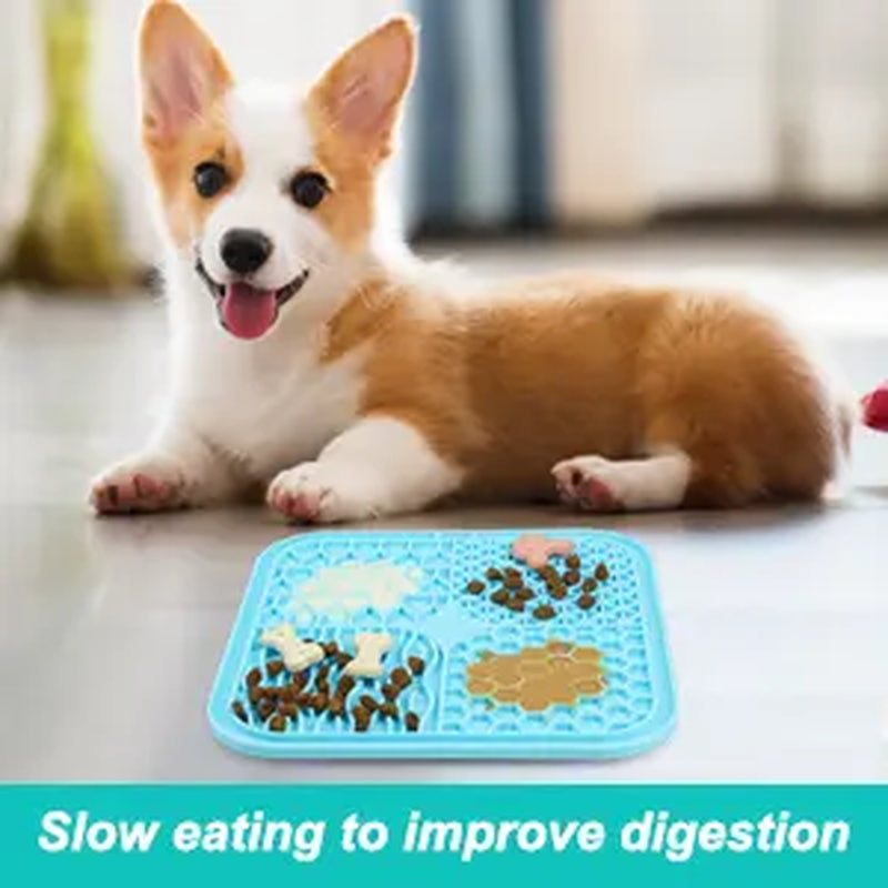 Licking Mat for Dogs and Cats, 2 Pack Lick Pad with Suction Cups for Keep Busy and Entertained, Dog Enrichment Toys for Reduce Boredom and Mental Stimulation
