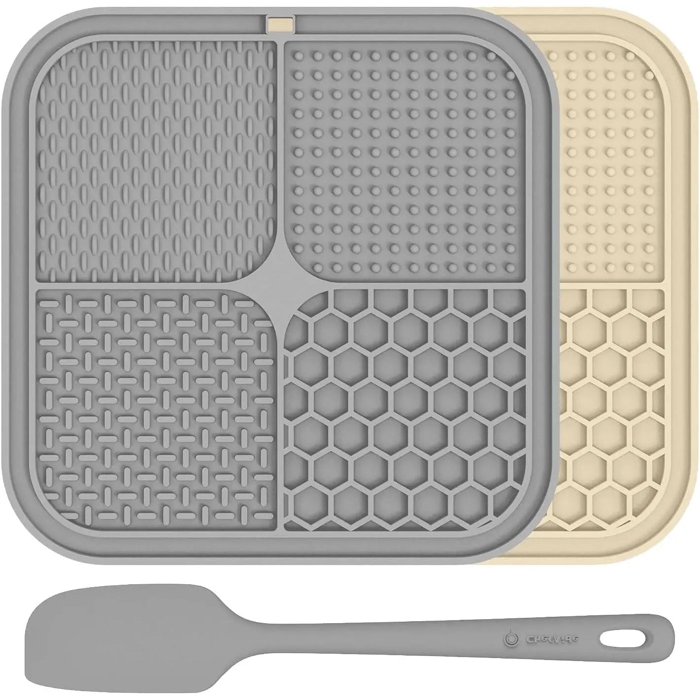 2 Pack Lick Mat for Dogs,Cats,Upgraded 8.58.5 Inches Licking Mats with Suction Cups,Slow Feeder Licking Pad for and Boredom Reducer,Suitable for Set 8