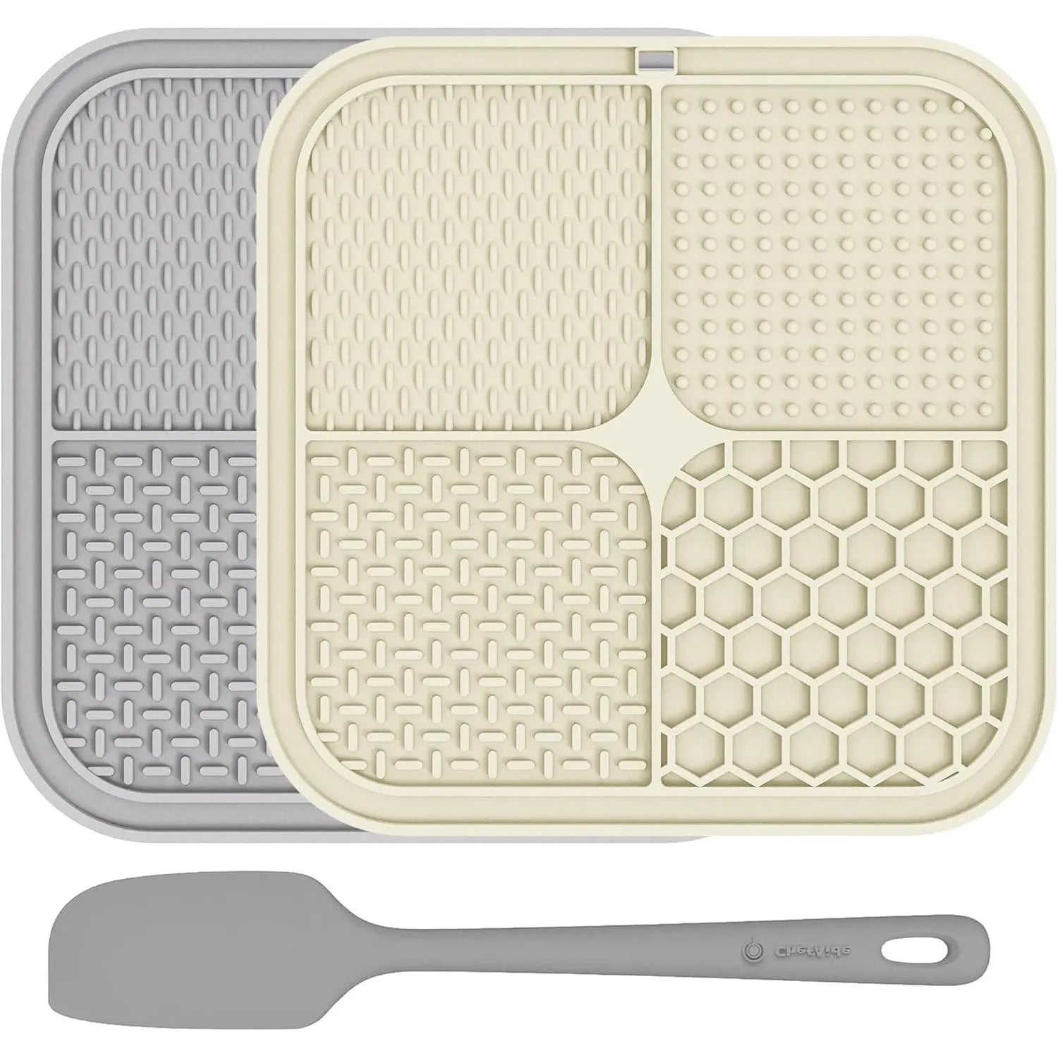 2 Pack Lick Mat for Dogs,Cats,Upgraded 8.58.5 Inches Licking Mats with Suction Cups,Slow Feeder Licking Pad for and Boredom Reducer,Suitable for Set 8