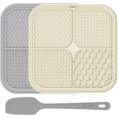 2 Pack Lick Mat for Dogs,Cats,Upgraded 8.58.5 Inches Licking Mats with Suction Cups,Slow Feeder Licking Pad for and Boredom Reducer,Suitable for Set 8
