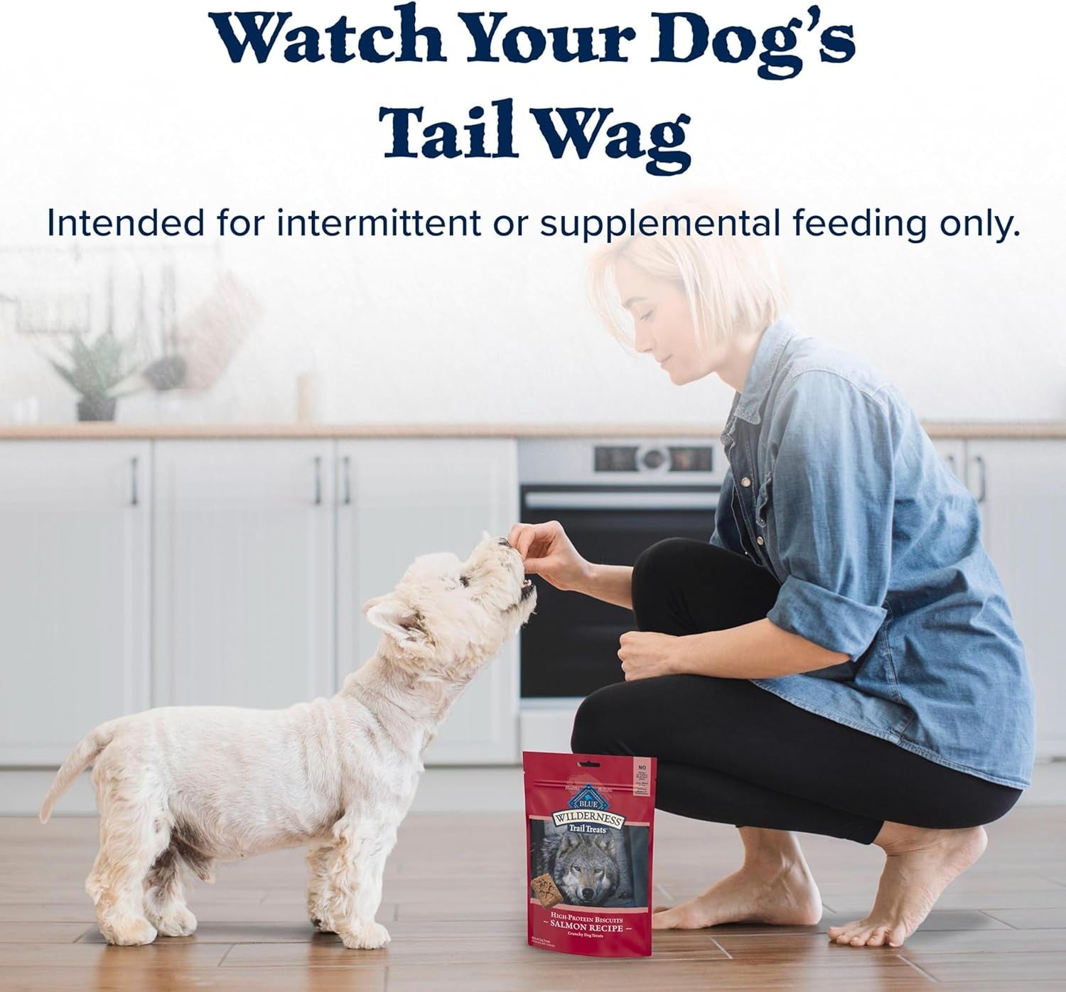 Wilderness Trail Treats High Protein Grain Free Dog Biscuits Crunchy Dog Treats, Salmon Recipe, 10-Oz Bag