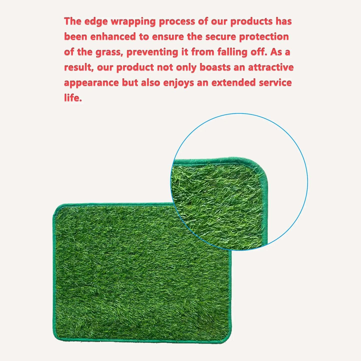 Outdoor Dog Potty Pad, Washable Pee Pads, Puppy Pads, Professional Pet Grass Mat, Easy Clean Non-Slip Training Toilet, Suitable for Small Medium Large Dogs
