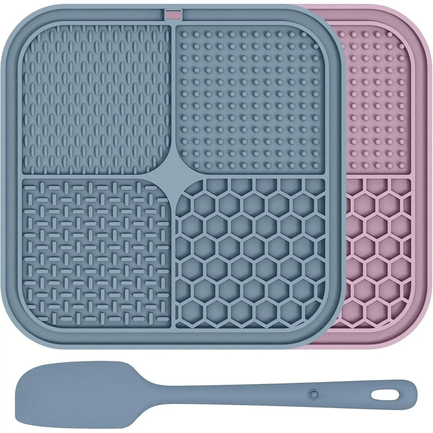 2 Pack Lick Mat for Dogs,Cats,Upgraded 8.58.5 Inches Licking Mats with Suction Cups,Slow Feeder Licking Pad for and Boredom Reducer,Suitable for Set 8