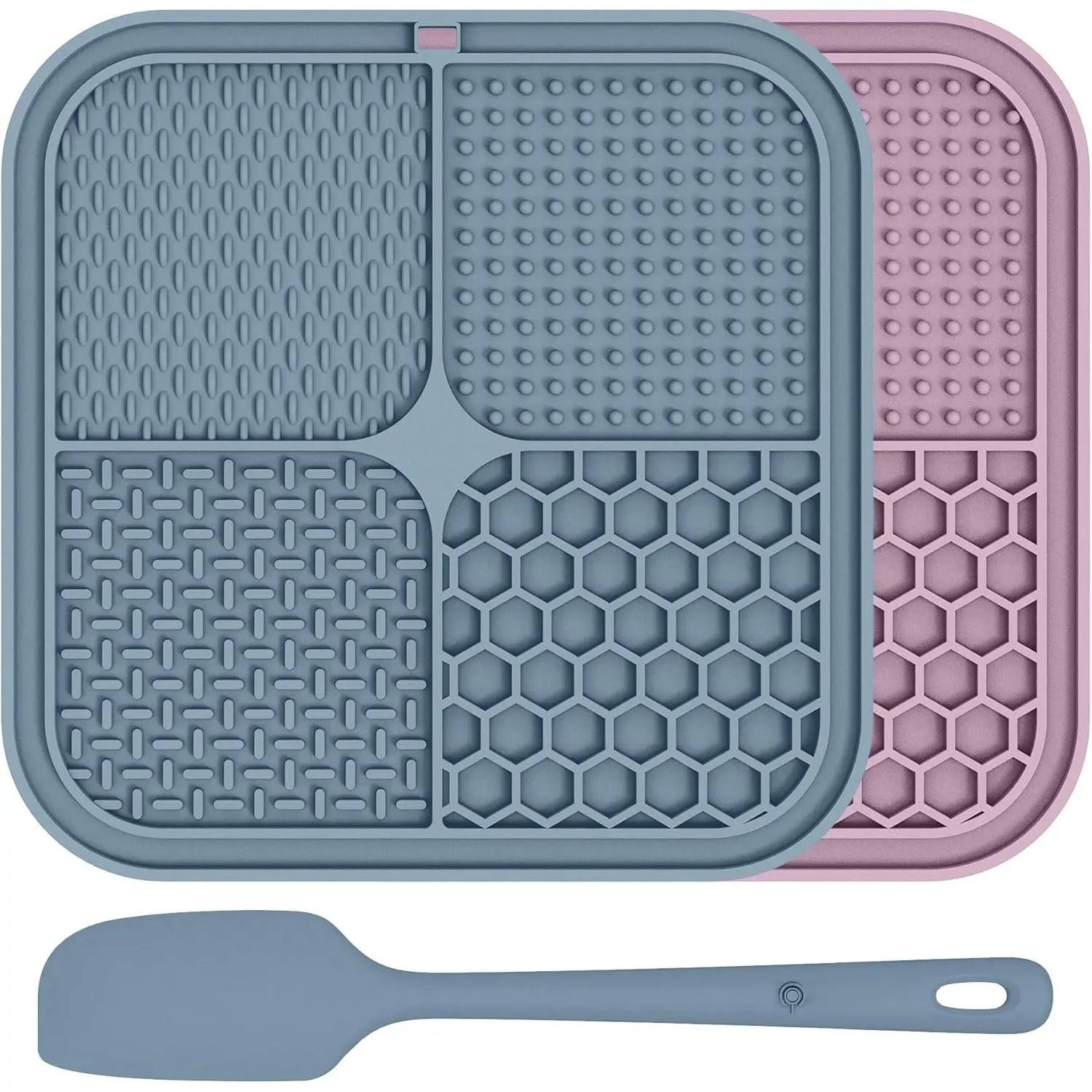 2 Pack Lick Mat for Dogs,Cats,Upgraded 8.58.5 Inches Licking Mats with Suction Cups,Slow Feeder Licking Pad for and Boredom Reducer,Suitable for Set 8